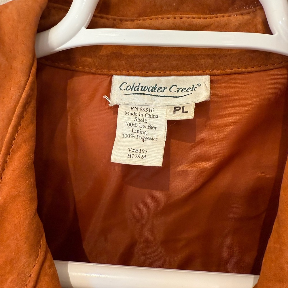 Coldwater Creek Orange Suede Blazer - Picture 2 of 4